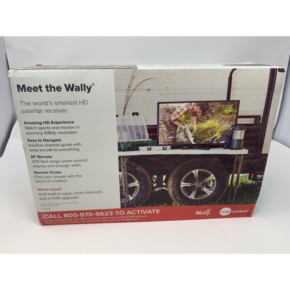 Dish Wally HD Satellite Receiver with 54.1 Voice Remote Controller & Power Cords - Picture 2 of 14